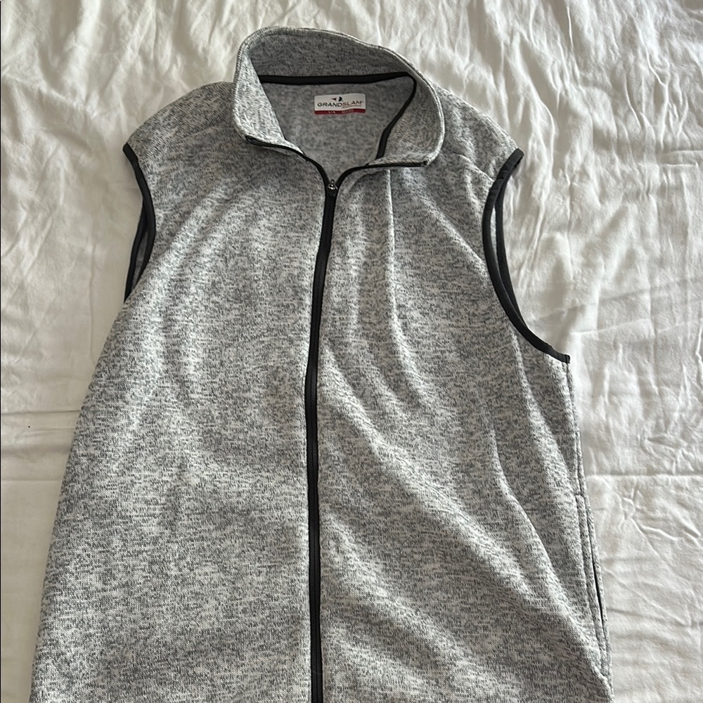 Grand Slam Heather Gray Vest with Black Accents